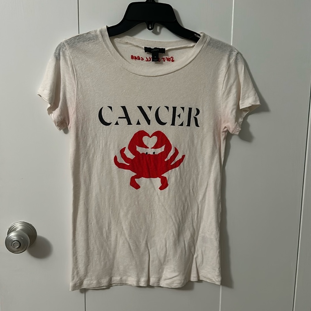 J. Crew Cancer Zodiac T-Shirt Sz S